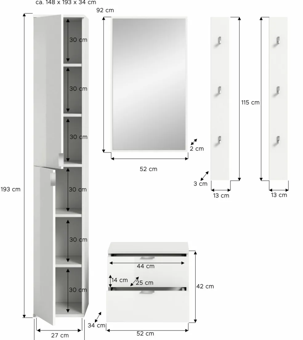 Vestiaire combiné 5 éléments BODITE