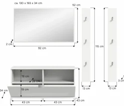 Xonox Vestiaires D'Entrée Complets<Vestiaire combiné 4 éléments BODITE