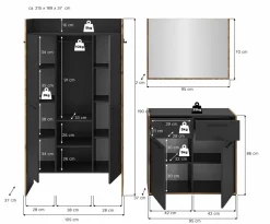 Xonox Vestiaires D'Entrée Complets<Vestiaire combiné 3 éléments BUENO