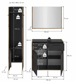 Xonox Vestiaires D'Entrée Complets<Vestiaire combiné 3 éléments BUENO