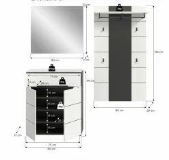 Xonox Vestiaires D'Entrée Complets<Vestiaire combiné 3 éléments GOBA