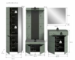 Xonox Vestiaires D'Entrée Complets<Vestiaire combiné 6 éléments GOBA