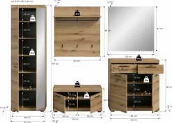 Xonox Vestiaires D'Entrée Complets<Vestiaire combiné 5 éléments SEWULA