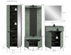 Xonox Vestiaires D'Entrée Complets<Vestiaire combiné 5 éléments GOBA