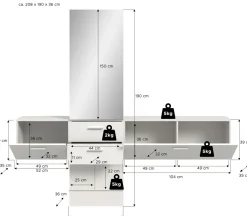 Xonox Vestiaires D'Entrée Complets<Vestiaire combiné 3 éléments VAGA