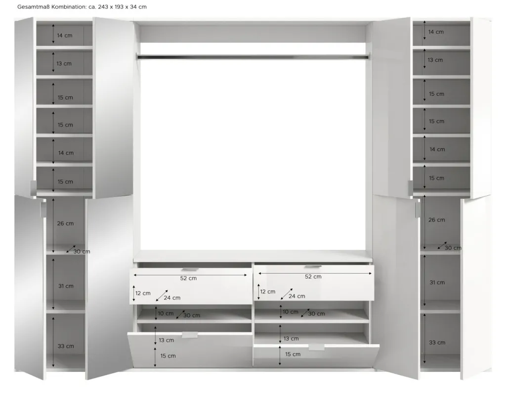 Xonox Vestiaires D'Entrée Complets<Vestiaire combiné 5 éléments BODITE