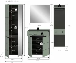 Xonox Vestiaires D'Entrée Complets<Vestiaire combiné 4 éléments GOBA