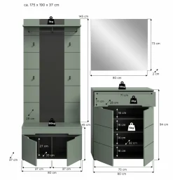 Xonox Vestiaires D'Entrée Complets<Vestiaire combiné 4 éléments GOBA