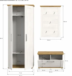 Xonox Vestiaires D'Entrée Complets<Vestiaire combiné 3 éléments ADIGRAT
