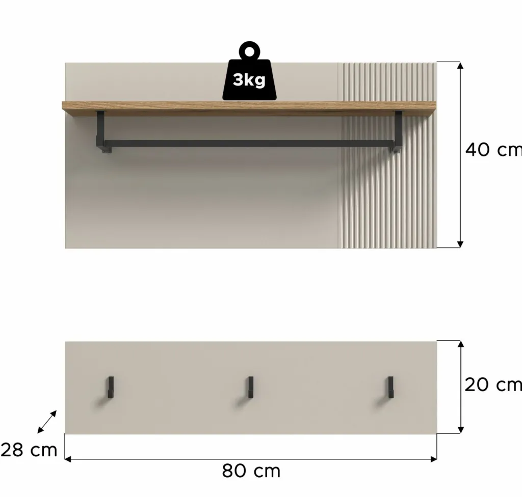 Xonox Panneaux Portemanteaux<Vestiaire combiné 2 éléments SLIDE