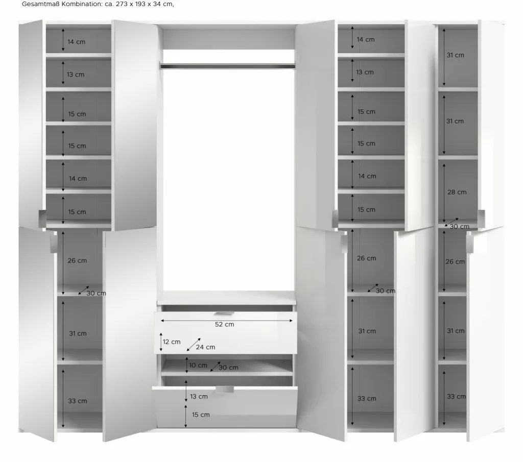 Xonox Vestiaires D'Entrée Complets<Vestiaire combiné 6 éléments BODITE