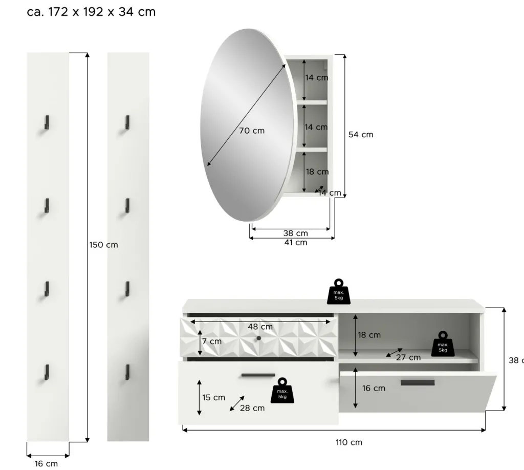 Xonox Vestiaires D'Entrée Complets<Vestiaire combiné ZIWAY