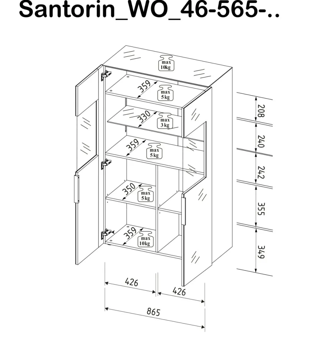Bega Consult Vitrines Sur Pied<Vitrine avec éclairage SANTORIN